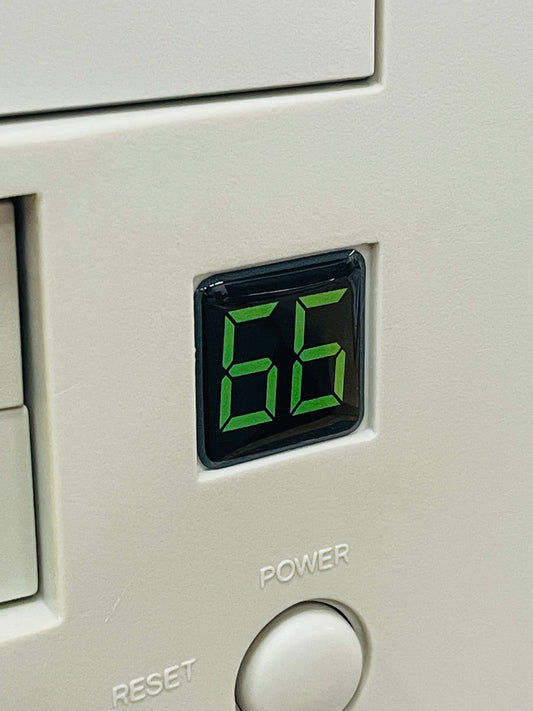 MHz Speed Display ‘66’ Case Badge Sticker DOMED