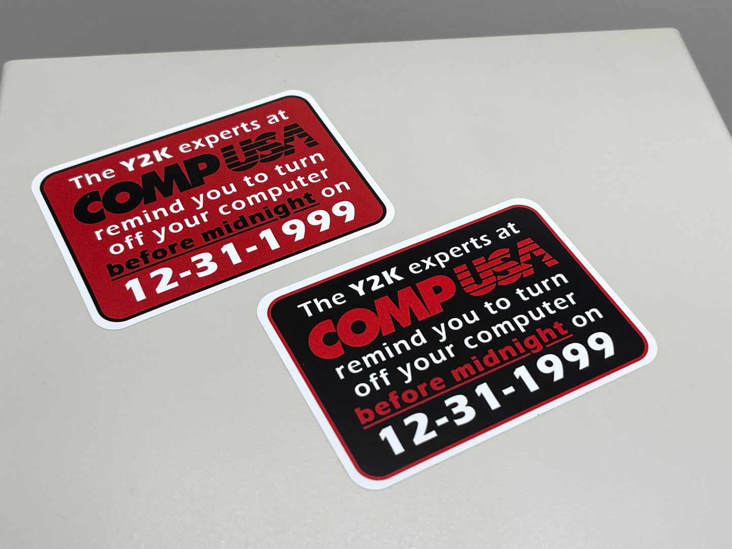 Y2k Year 2000 CompUSA Experts “What if…” Stickers (2)